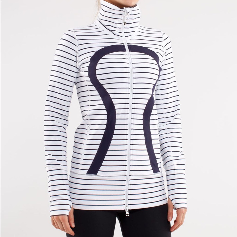 Lululemon quiet stripe stride jacket sz 2 EUC